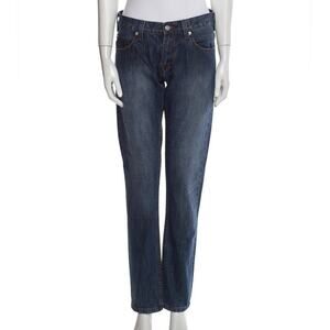 Burton Straight Leg Medium Wash Mid Rise Jeans